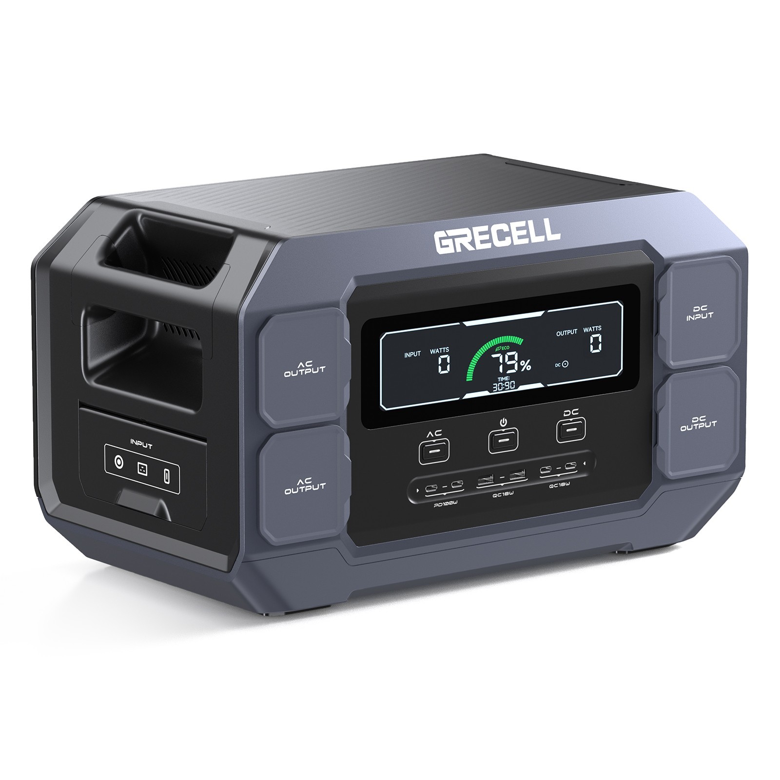 GRECELL 2200W Continuous / 4800W Peak Portable Power Station ( USED) gallery