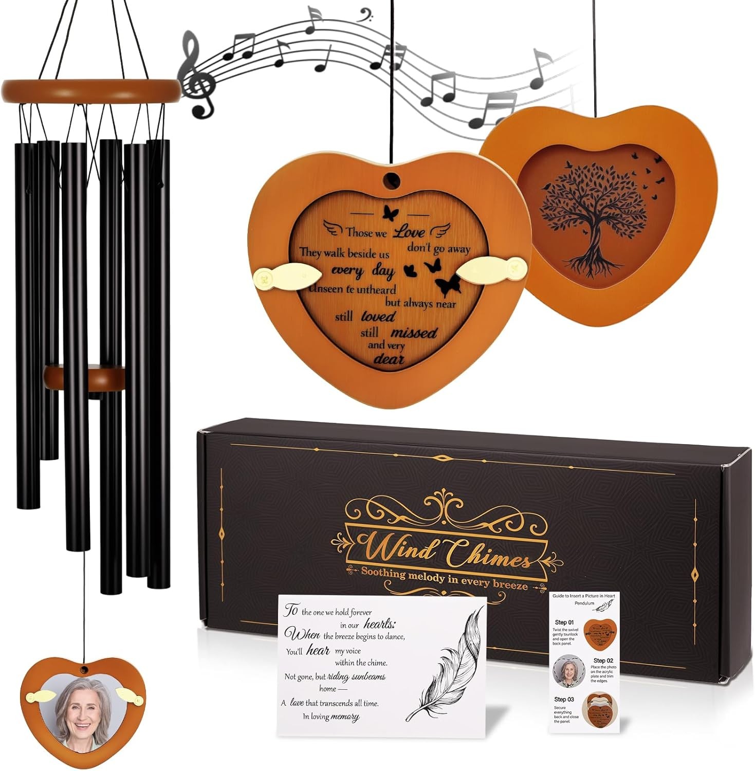 32 Inch Personalized Memorial Wind Chimes Sympathy Gifts for Loss of Loved One gallery