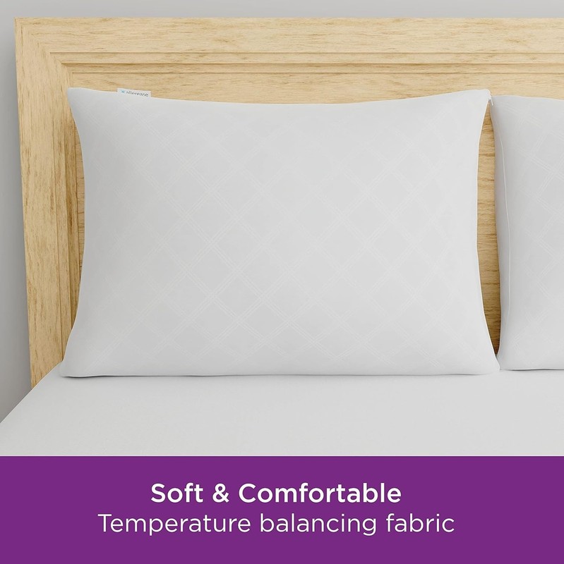 4 Standard/Queen Size AllerEase Protectors - Breathable, Allergy Relief Covers gallery
