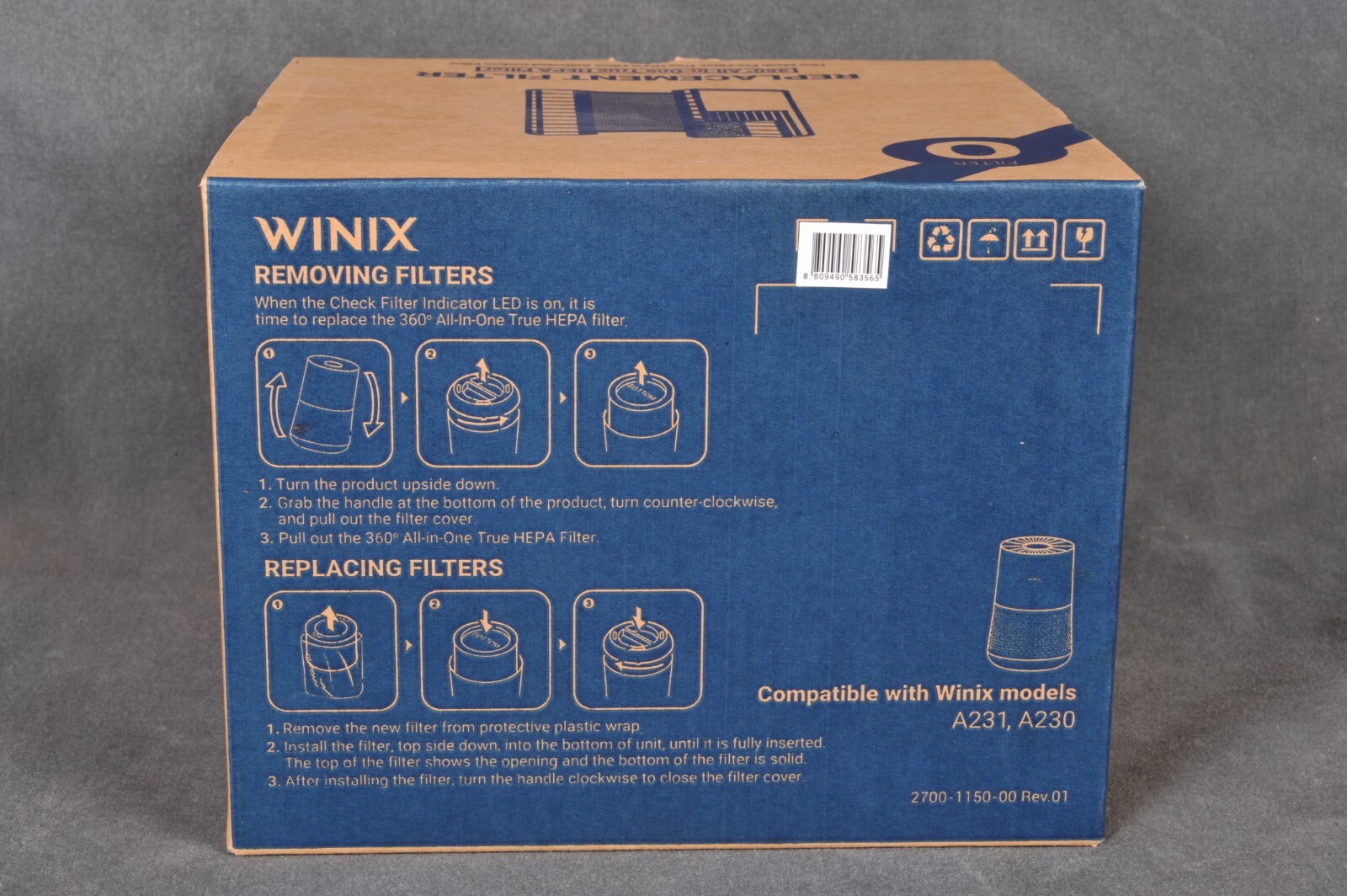 Winix Air Purifier Replacement Filter O 360° All-In-One True HEPA for A230/A231 gallery