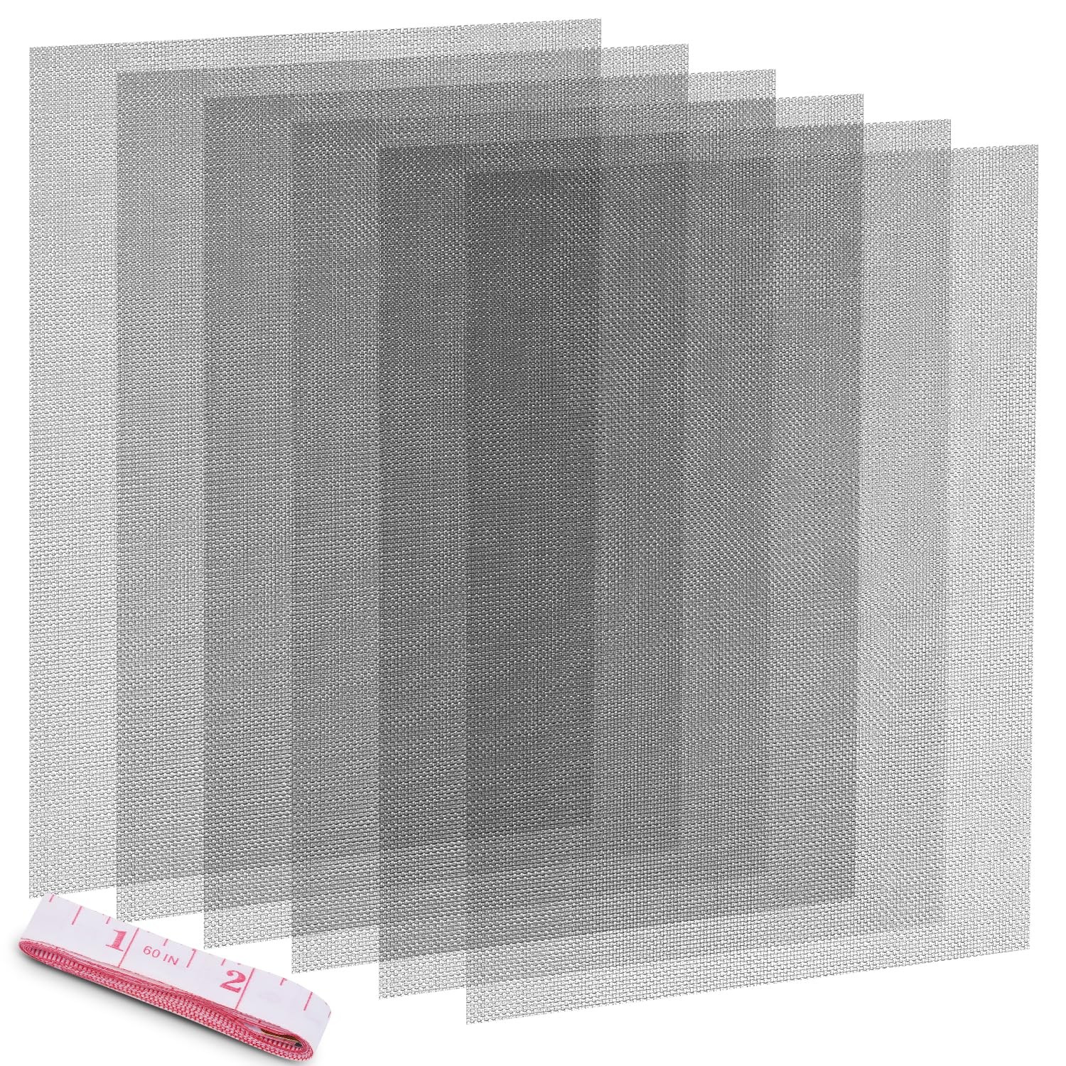 6 Pack Wire Mesh, 20 Mesh 304 Stainless Steel Mesh, 9.6"Ã—11.8" gallery