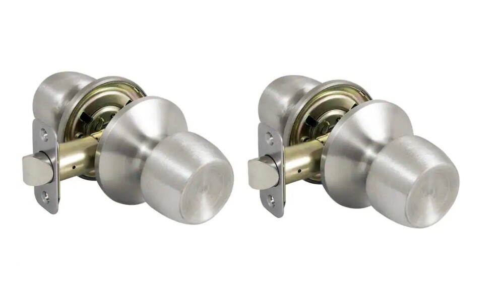 Hall & Closet Door Knob Defiant Stainless Steel 2 Pack NEW Same Day Ship ! gallery