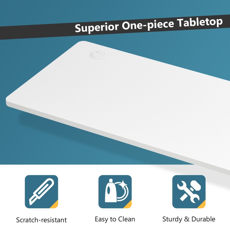 Costway 48" Universal One-Piece Tabletop for Standard & Sit to Stand Desk Frame gallery