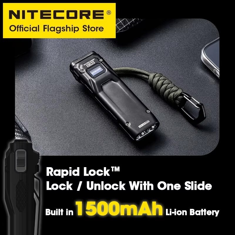NITECORE EDC23 Untra Slim Tactical Flashlight 2500 Lumen Torch Light Rechargeble gallery
