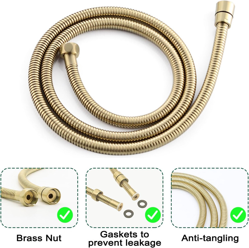 2 Settings Models Handheld Shower Head Sprayer High-Pressure with 59" Long Flexi gallery