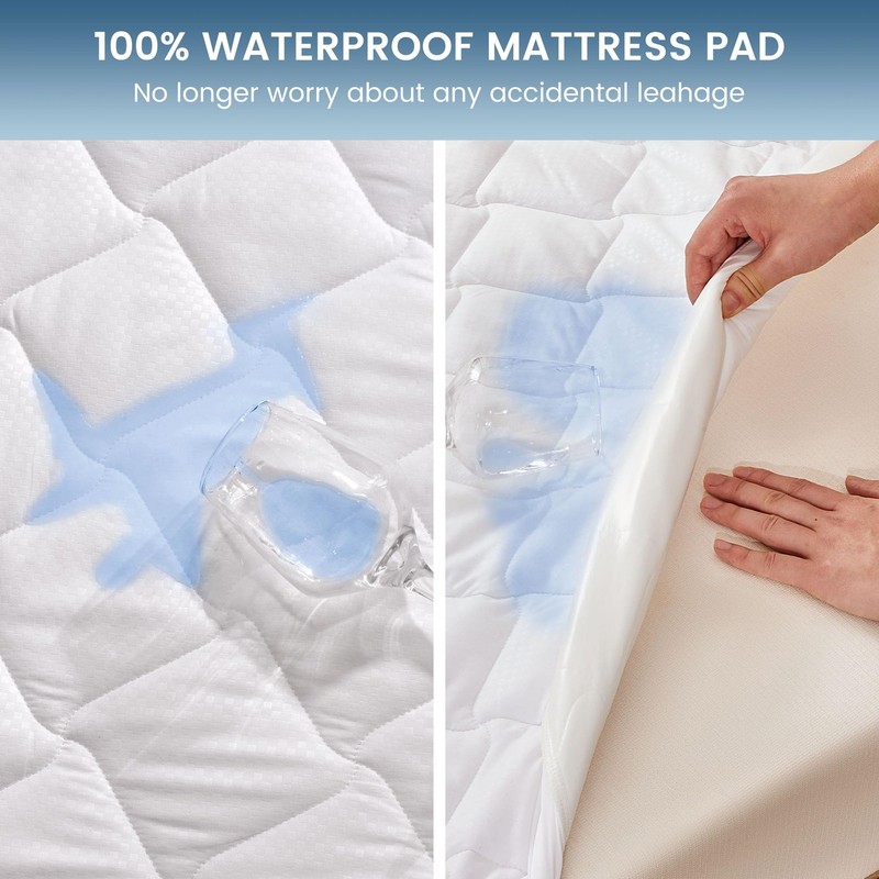 Cot Mattress Protector, Waterproof Mattress Protector for Narrow Twin Bed - F... gallery