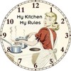 CafePress My Kitchen Unique Decorative 10" Wall Clock (868314976) gallery