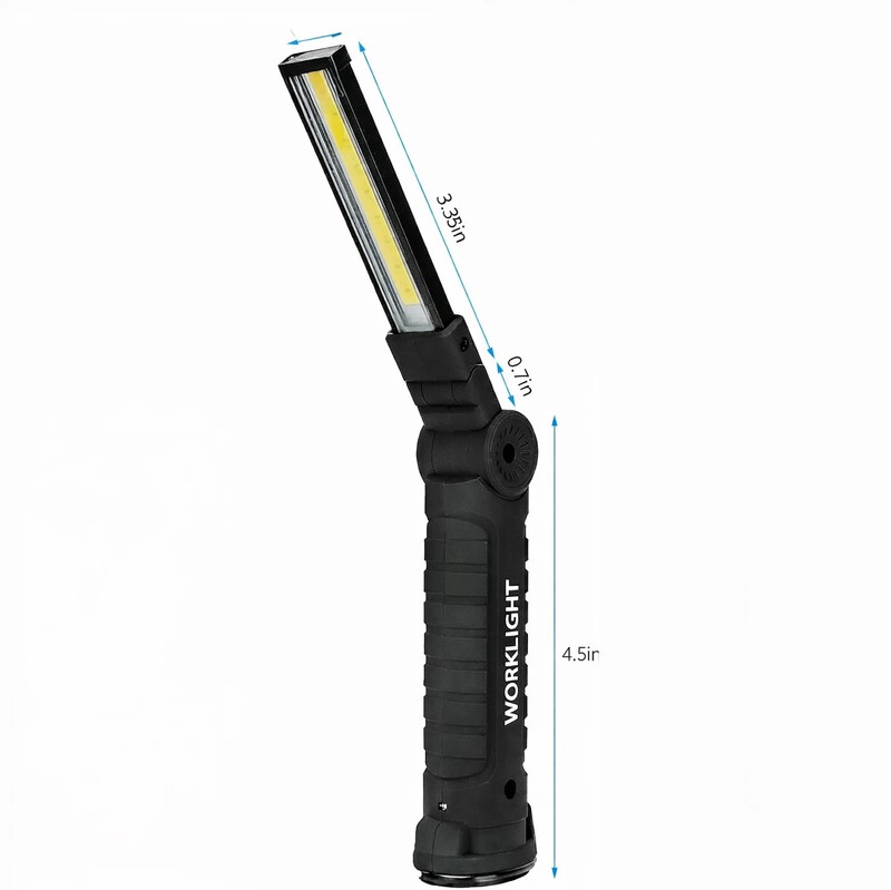 2PCS Work Light Rechargeable LED Magnetic COB Inspection Torch, Type-C Cordless gallery