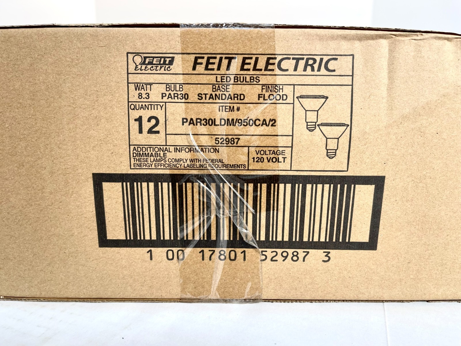 NEW - Feit Electric, (12) 2pks, 24 Bulbs, 75w LED Floodlight 750 Lumens PAR30LDM gallery