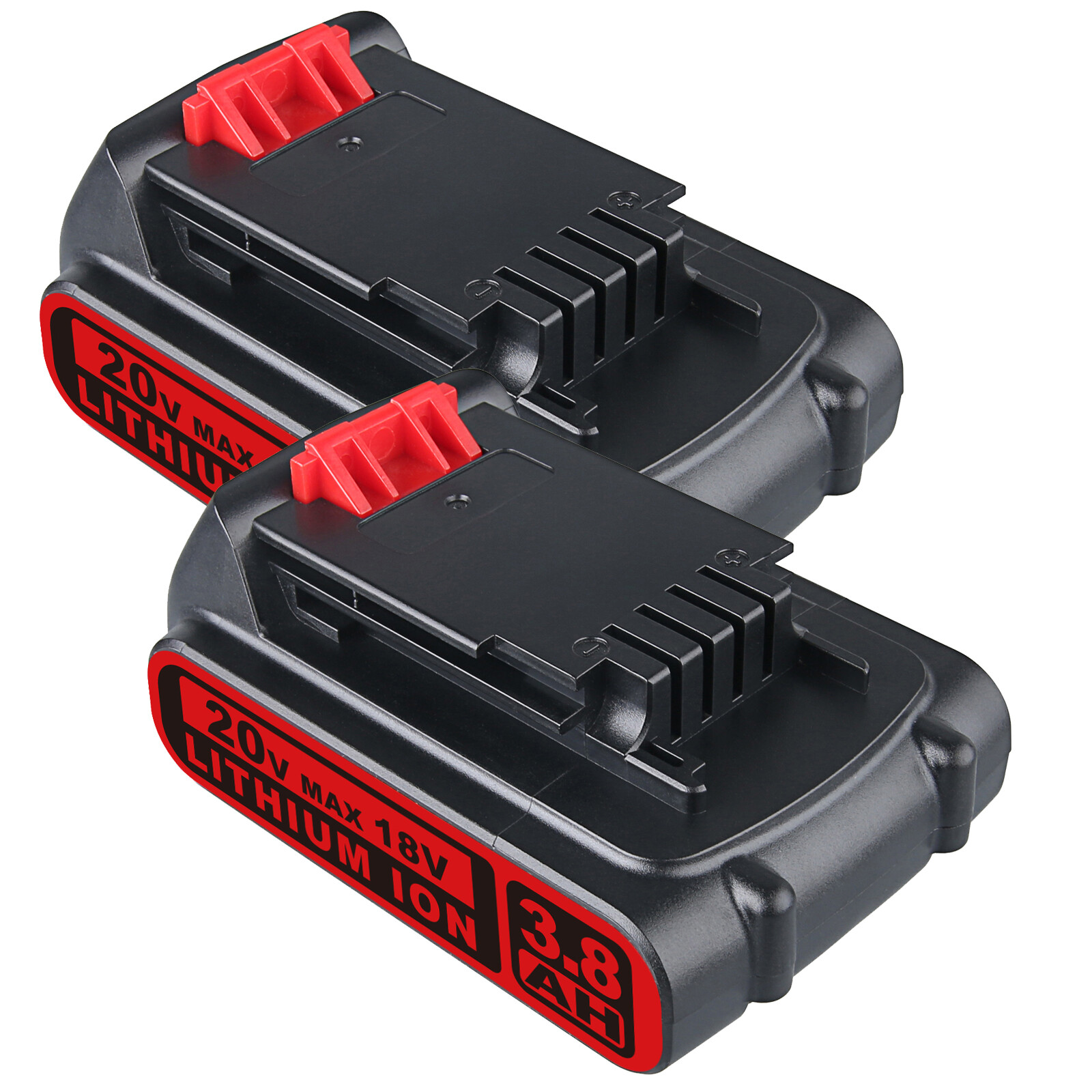 2Pack 20V Lithium-ion Battery for BLACK+DECKER 20 Volt LBXR20 LBX20 LB20 3800mAh gallery