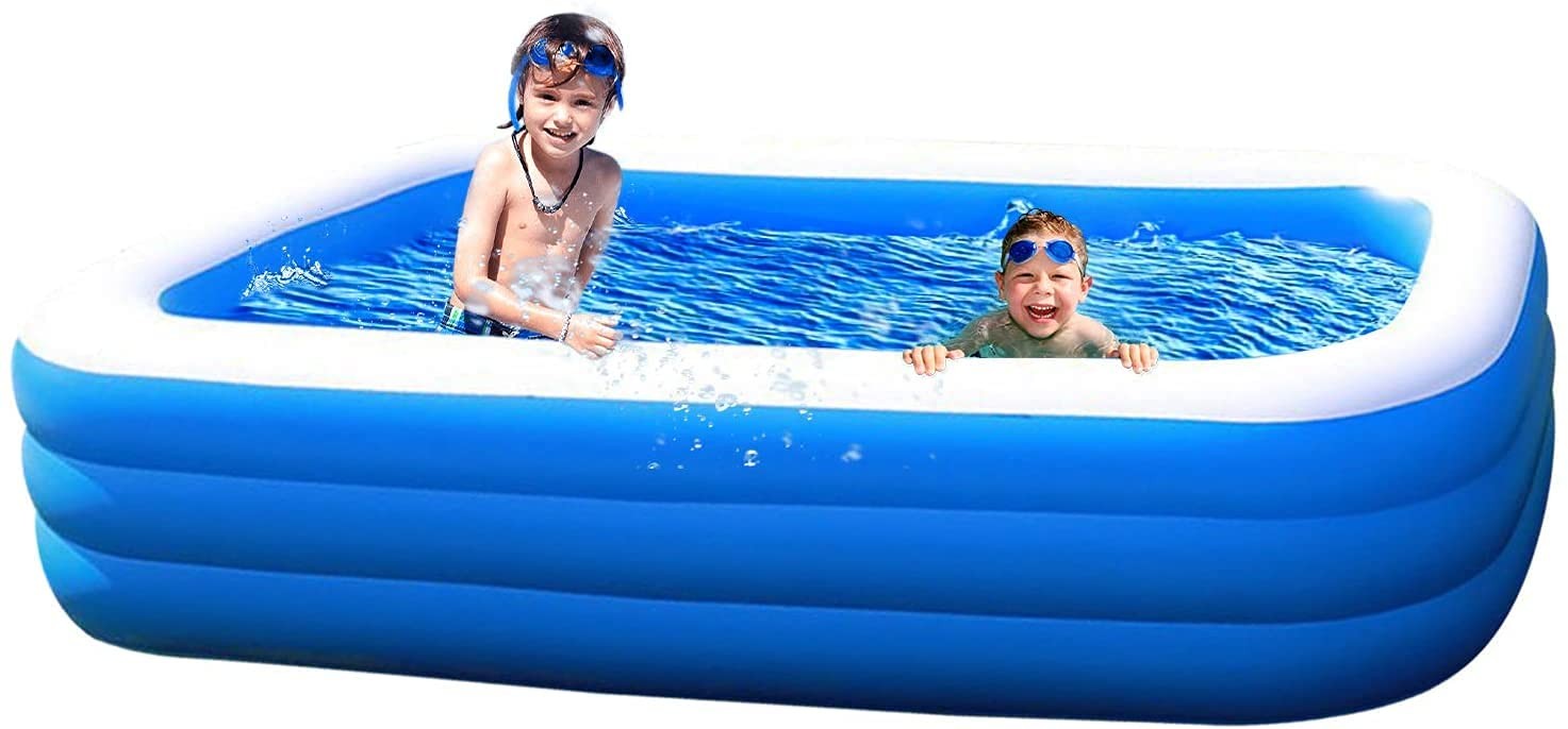 Kiddie Swimming Pool Extra Large Family Size - 120" x 72" x 22" Inflatable Fa... gallery