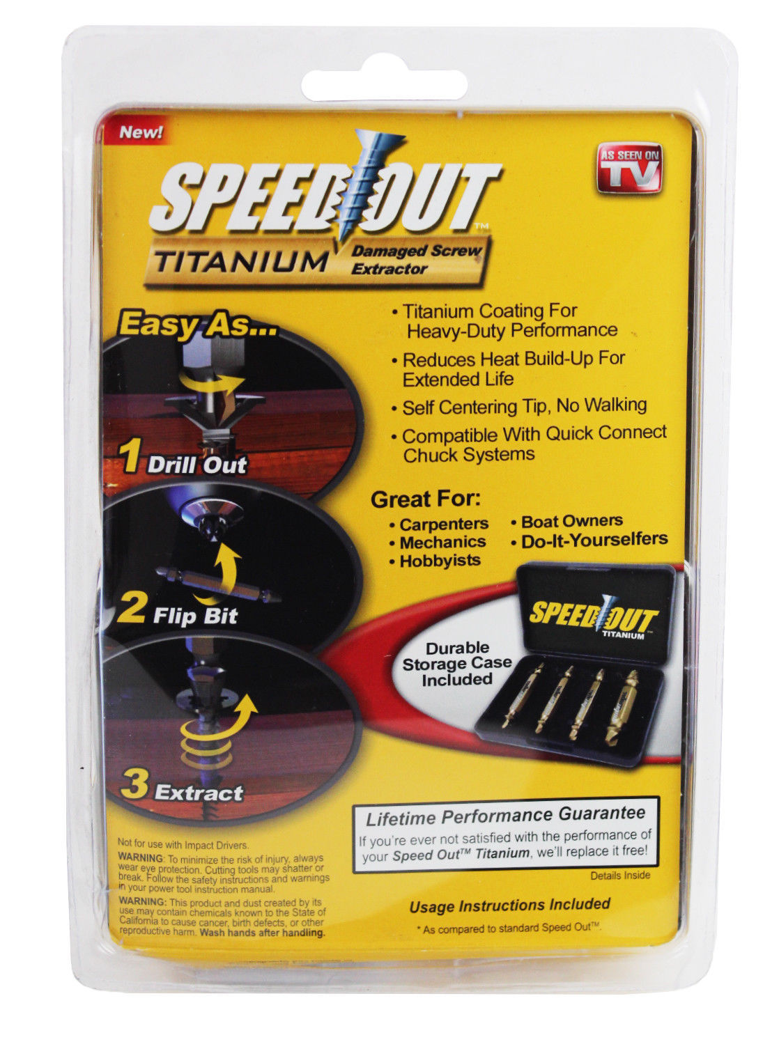 Ontel Speed Out Titanium Damaged Screw Extractor 4-piece Set works wth any Drill gallery