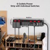 CRST Power Strip 6 Outlets Heavy duty 6 ft cord 1200J Surge Protector 15 Amp gallery