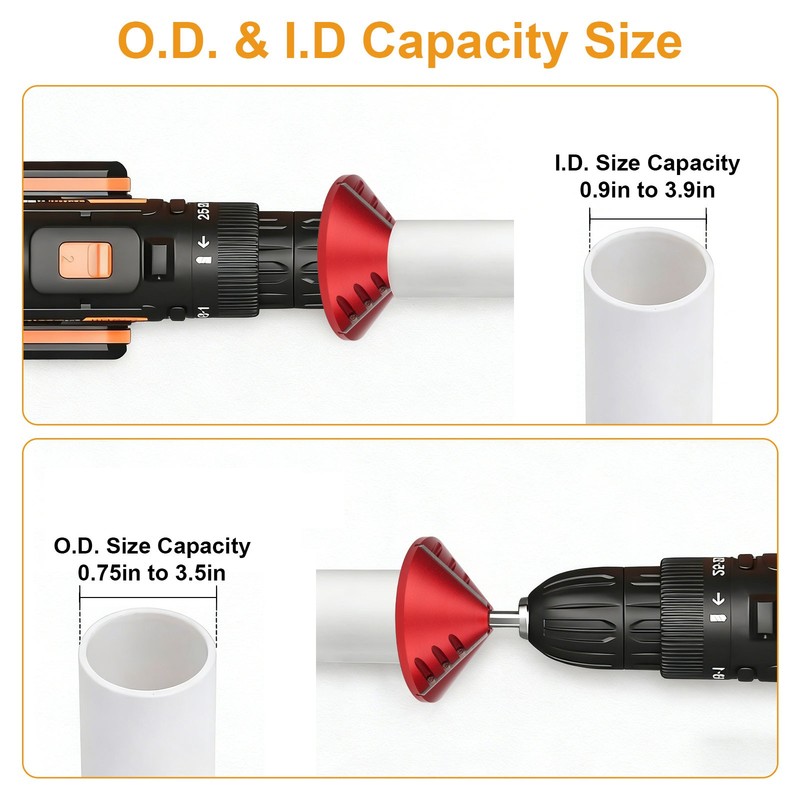 PVC Pipe Chamfering Tool Internal External Deburring Reamer for 0.75-3.5" Pipes gallery