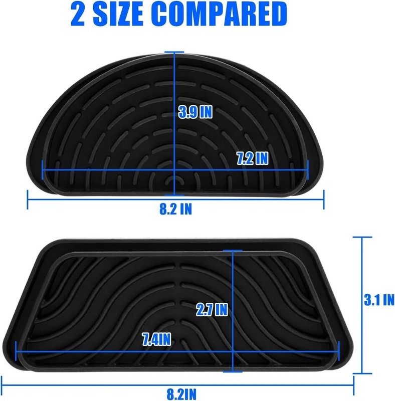 Refrigerator Drip Catcher Tray - 2 Pack Non-Slip Silicone for Samsung & GE gallery
