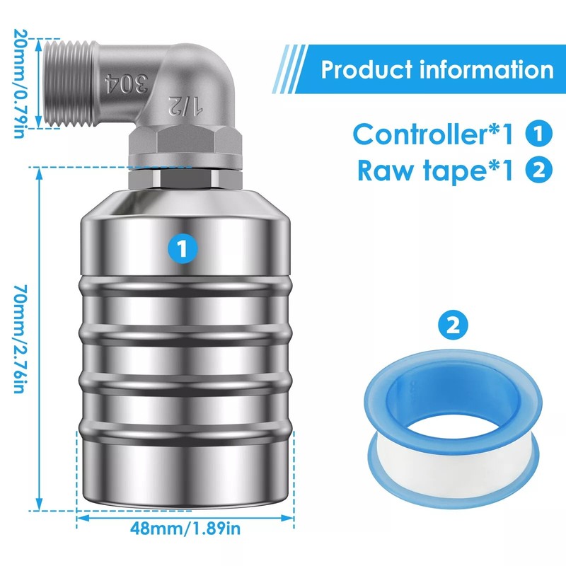 Water Level Control Float Valve Part 304 Stainless Steel Automatic Ball Valve gallery
