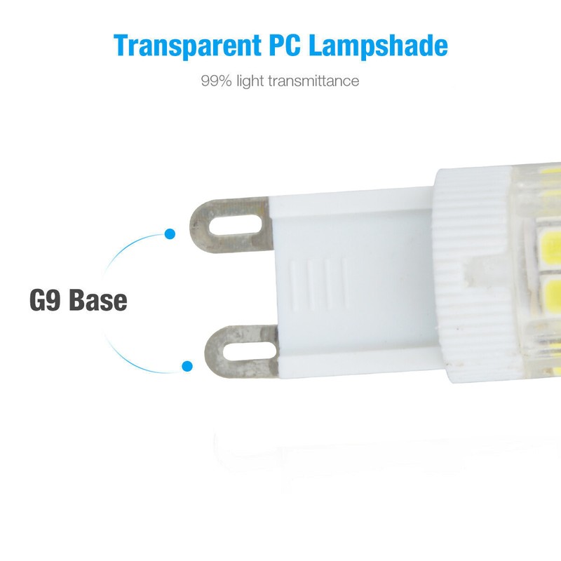 10Pcs G9 7W Dimmable LED Corn Bulb Lamp 6000K 2835 51-SMD Daylight Home Light US gallery
