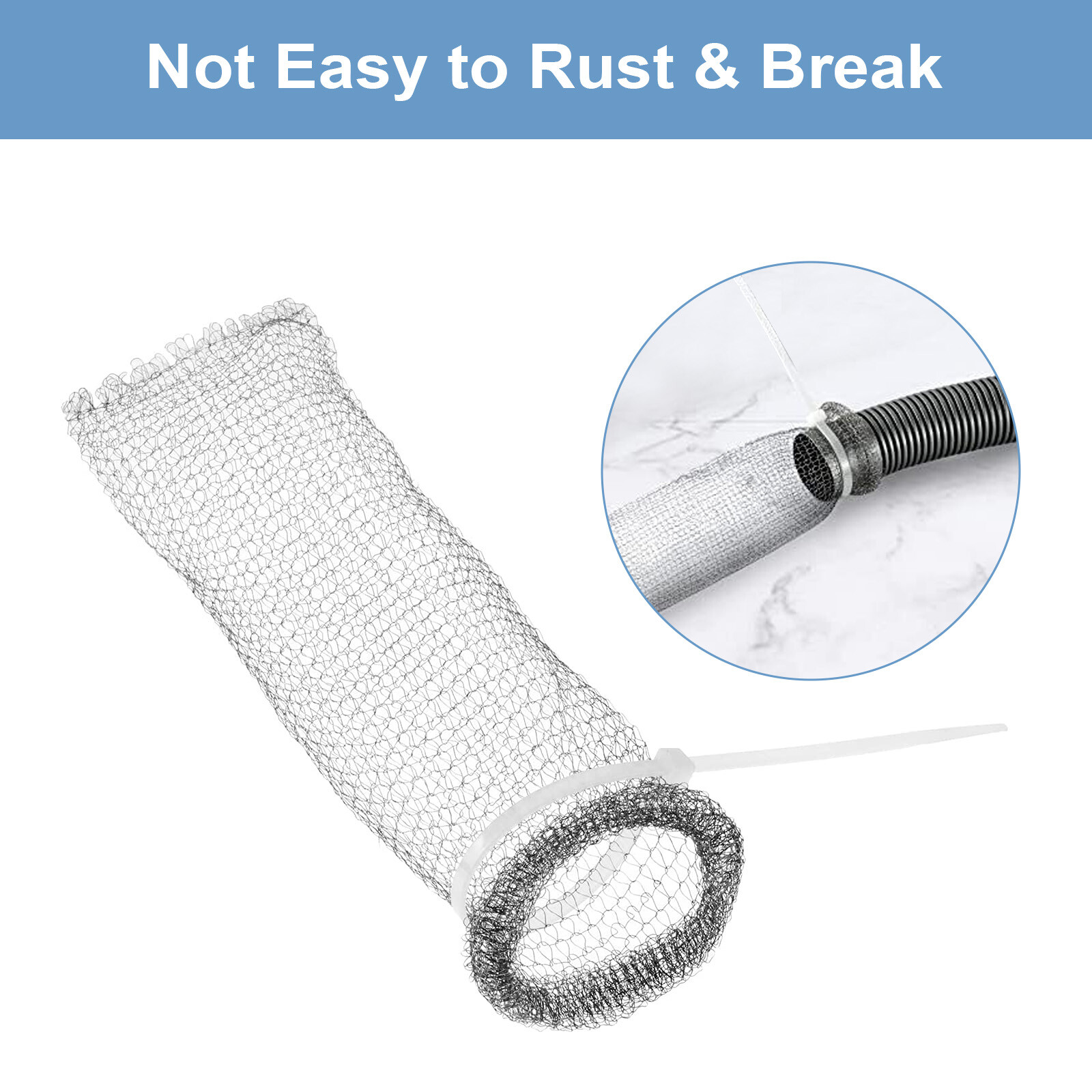 50Pcs Washing Machine Lint Drain Filter Screen Traps Snare Steel Wire Mesh Ties gallery