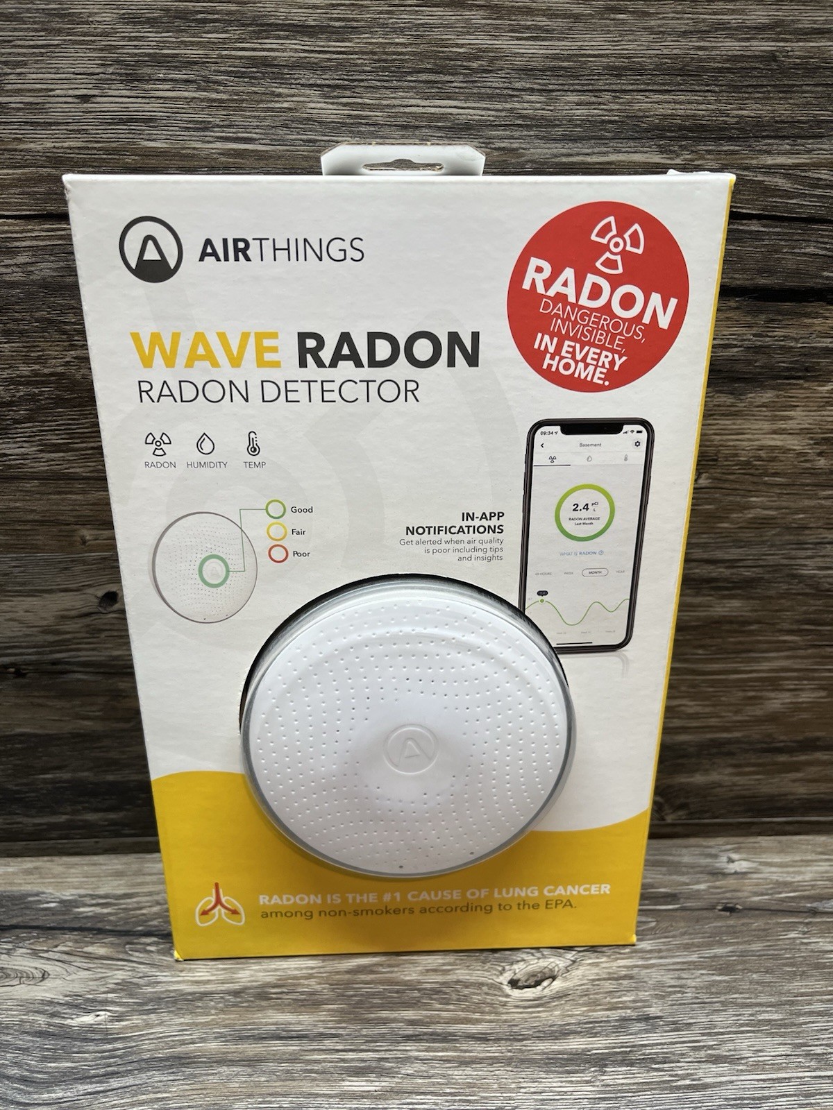 Airthings Wave Radon 2951 Radon Detector Humidity & Temperature Monitoring gallery