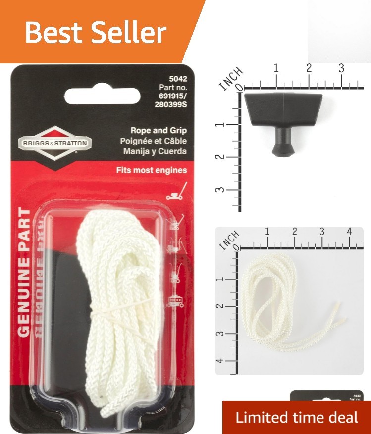Lightweight & Durable Starter Rope with Comfortable Grip for Easy Mower Starting