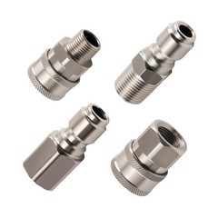 3/8″ NPT Pressure Washer Coupler Quick Connect Adapter Steel Fitting 4 Pcs