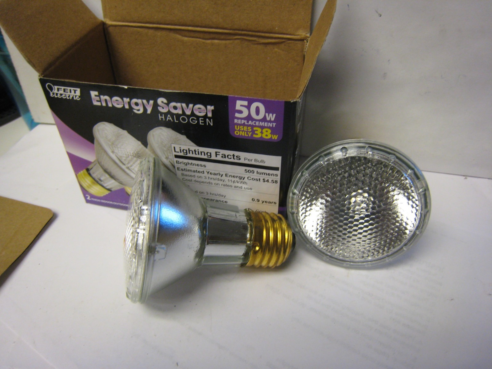 2 X TWIN -Packs FEIT Electric Energy Saver 50W Replacement PAR20 Indoor/Outdoor gallery