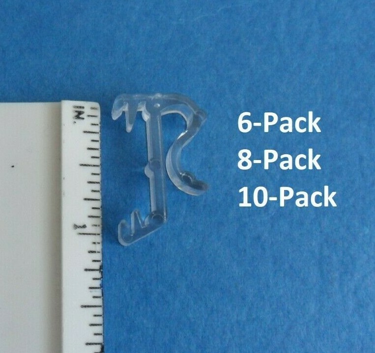 1 Inch Single Slat Clear Valance Retainer Clip 1" for Wood, Mini Blind 6-10 Pack gallery