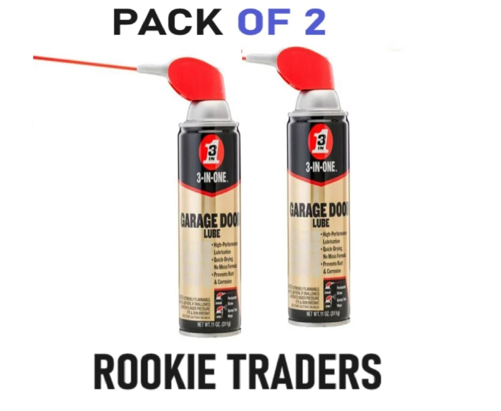 2 PACK 3-IN-ONE Professional Garage Door Lubricant 2 Ways 11 OZ gallery