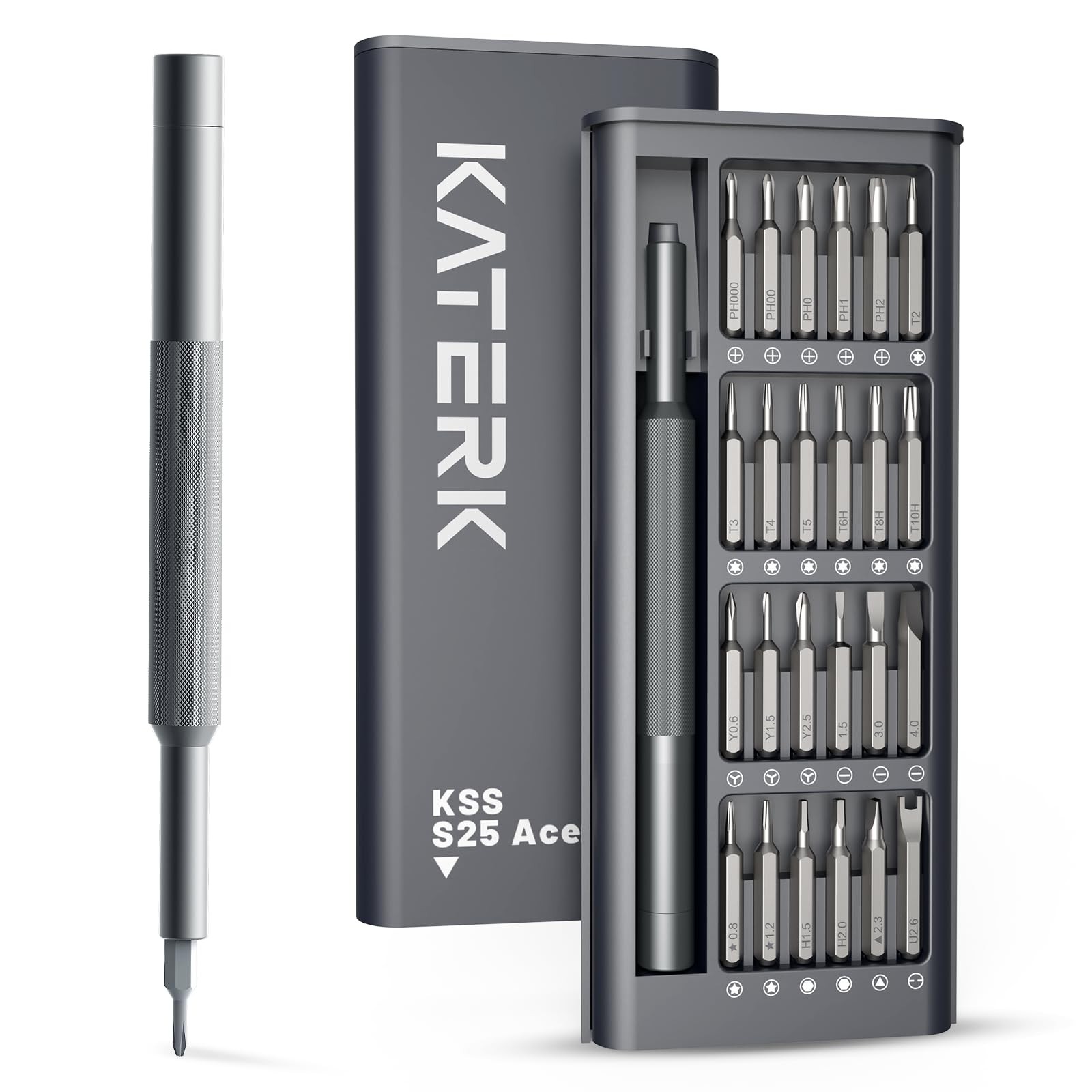 KATERK 25-in-1 Precision Screwdriver Set, Magnetic Small Precision, 24 Bits gallery
