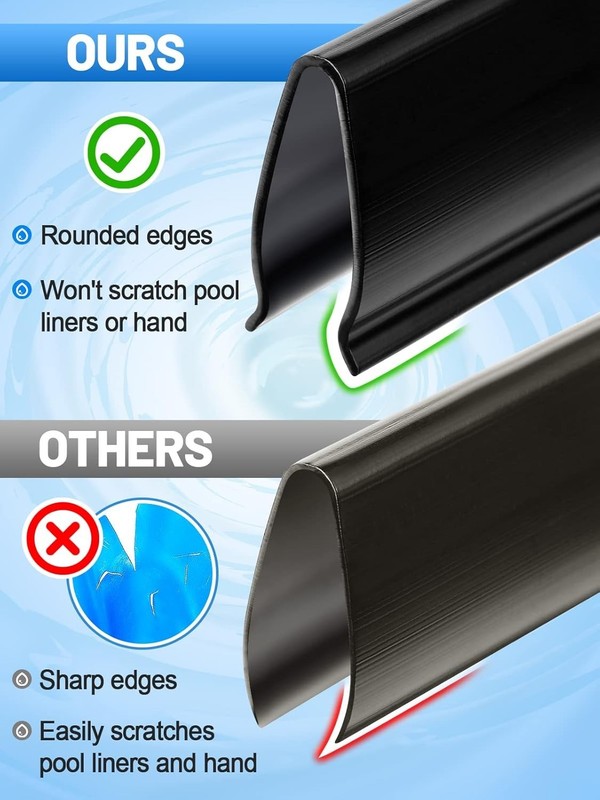24" Extra-Long Coping Strips for Overlap Above Ground Pool Liners - Easy to I... gallery