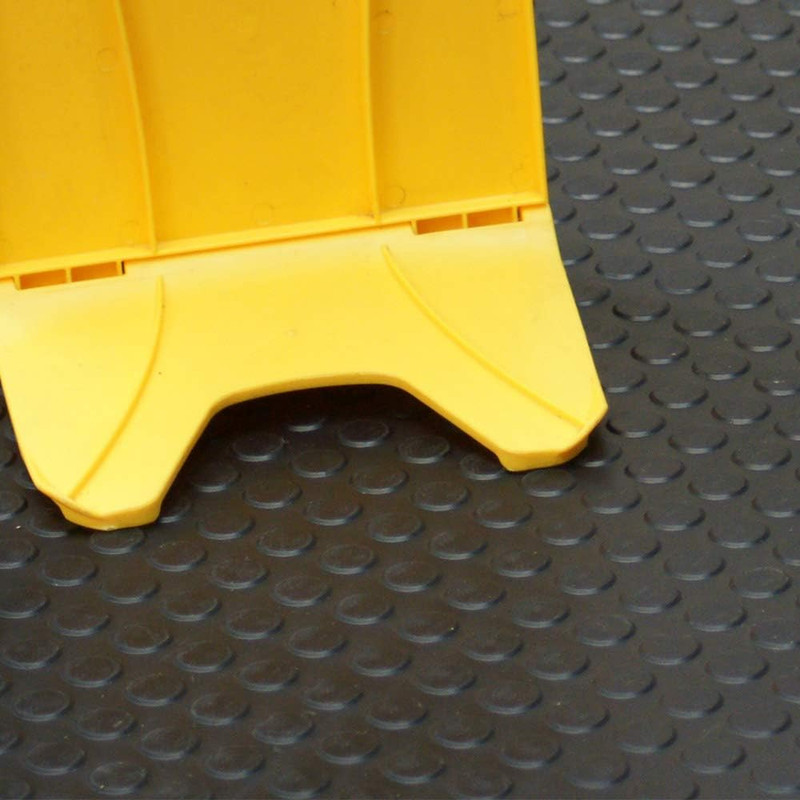 Black Coin-Pattern Thermoplastic Flooring - 3.5mm x 36" x 5ft gallery