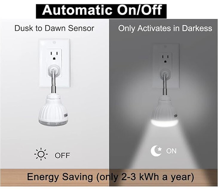 Motion-Activated Bright LED Night Light For AC Outlet Plug-In No Wiring Needed gallery