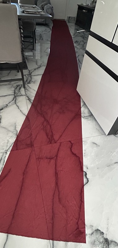 Table Runner Fabric Burgundy Solid Rectangular Lightweight 91-110 in x 16-20 in gallery