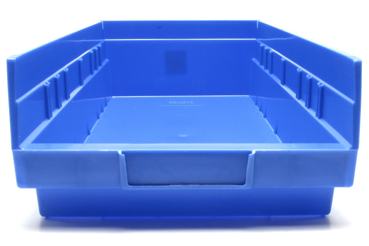Akro-Mils 30158 Plastic Nesting Storage Bins, Blue, 4x18x8, 12pc case gallery