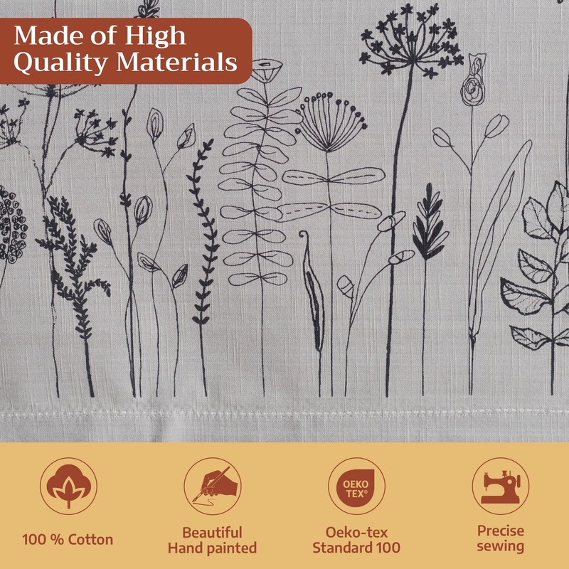 Table Cloth Rectangle Table 100% Cotton 60 x 90 Inches Tablecloth Reusable De... gallery