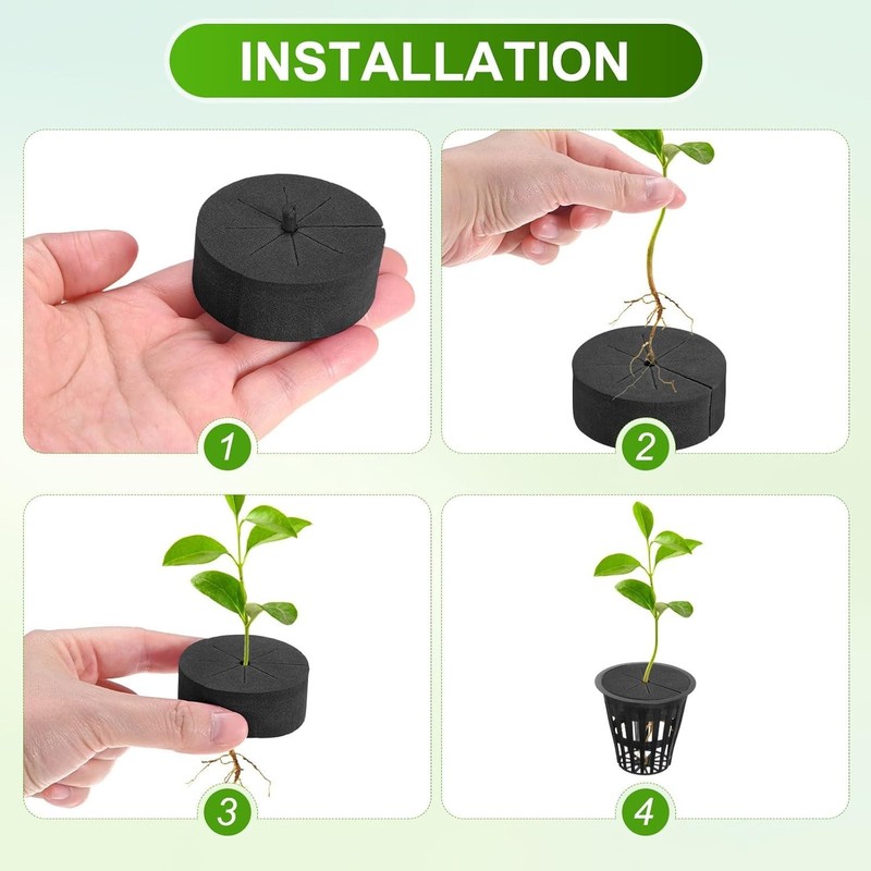 Vibrant 20-Pack Reusable Cloning Collars for Hydroponics – Fits 2" Net Pots gallery