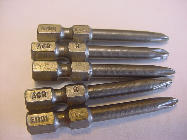 5x Zephyr ACR Phillips Power Insert Bit 1, 3/16",1 15/16" E1101XXR USA Made gallery