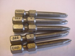 5x Zephyr ACR Phillips Power Insert Bit 1, 3/16″,1 15/16″ E1101XXR USA Made