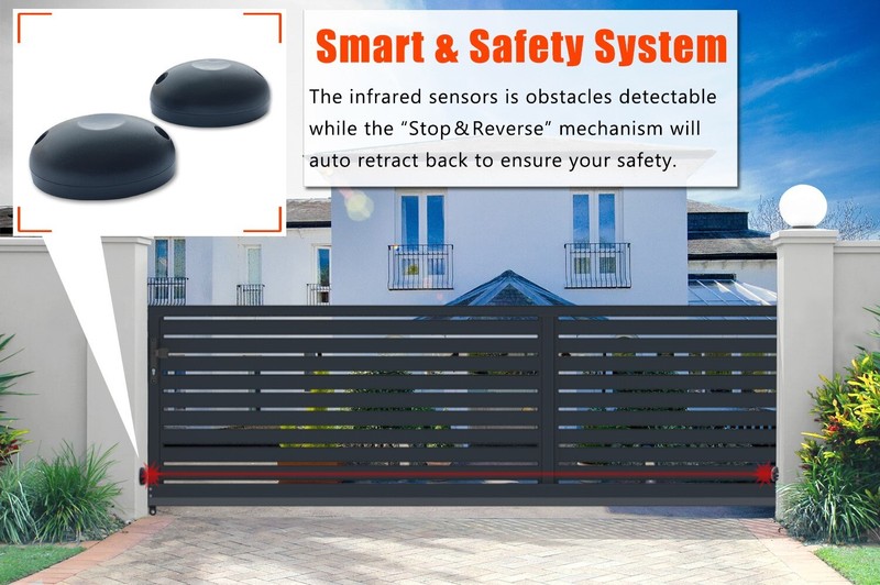 Blütezeit 5300lb Automatic Sliding Gate Opener Motor w/Remotes & Infrared Sensor gallery