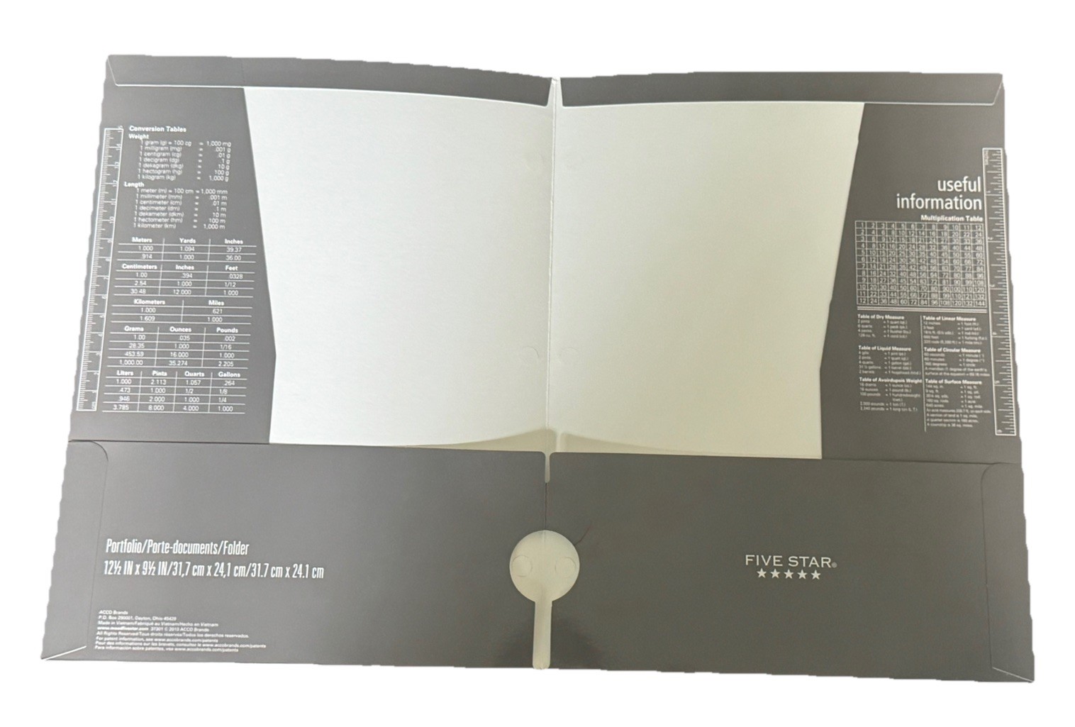 Mead: Five Star Bundle w/ 1 Blue, 1 Black, & 1 Gray Lightweight School Folders gallery