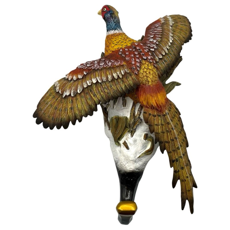 Unique Resin Pheasant Decorative Wall Hanger Coat Hook Key Robe 8” Hunting Cabin gallery