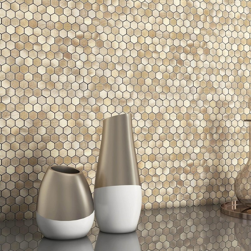 Rustic Hexagon Kitchen Backsplash Stickers 10PCS gallery