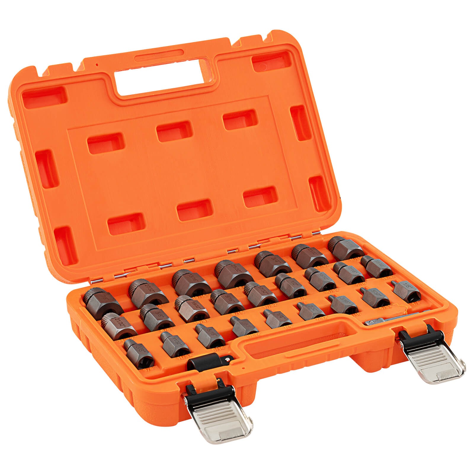 27 PCS Multi-Spline Screw Extractor Set with 3"/8” Drive Hex Head Bolt Remover gallery