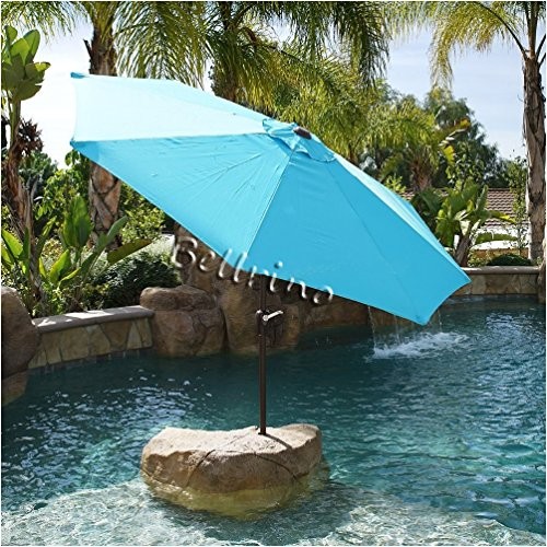 Replacement Turquoise/SPA Blue Strong & Thick Umbrella Canopy for 9ft 8 Ribs gallery