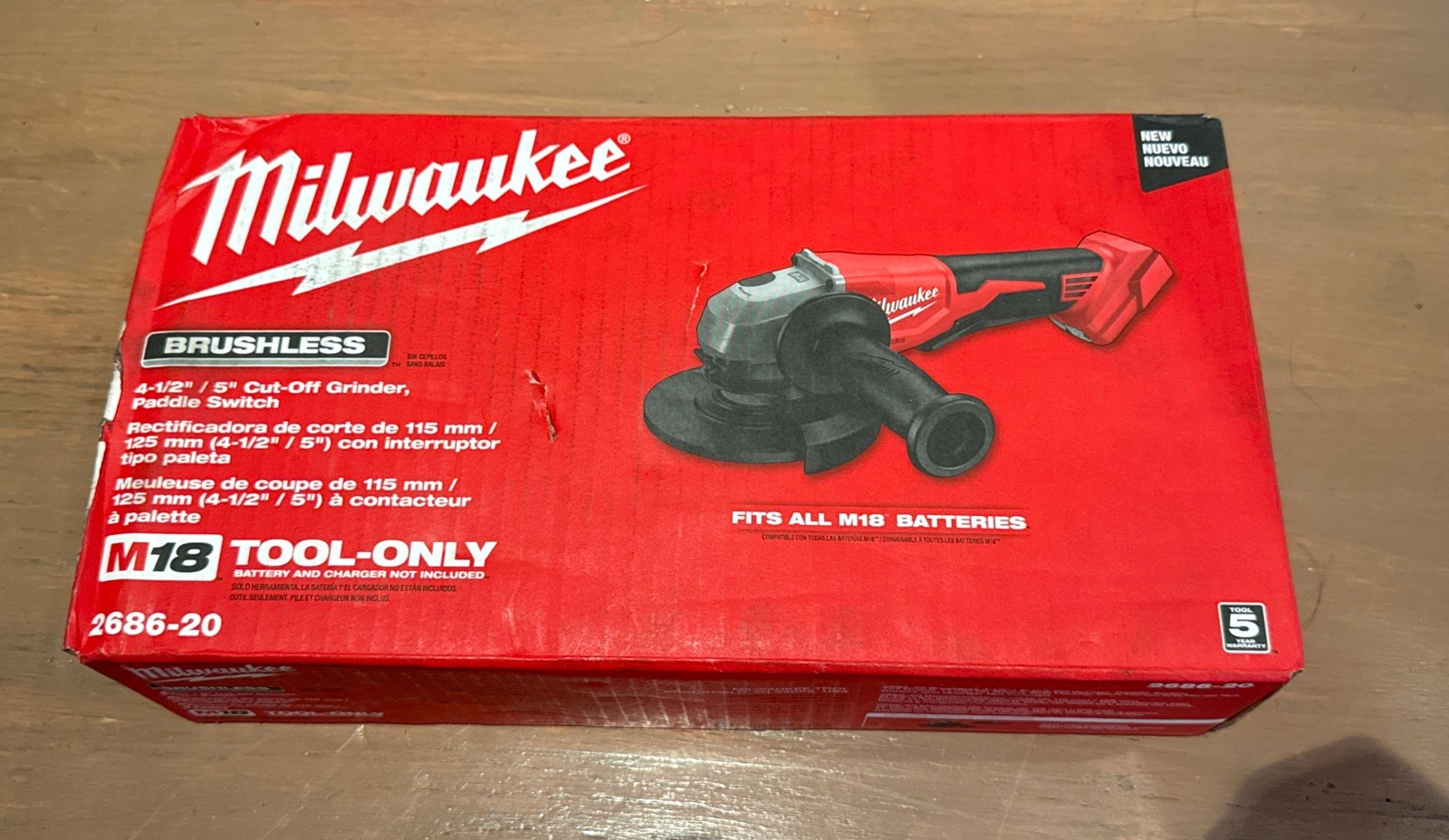 Milwaukee 18V 5in Grinder w/ Paddle Switch (Tool Only) - 2686-20 gallery