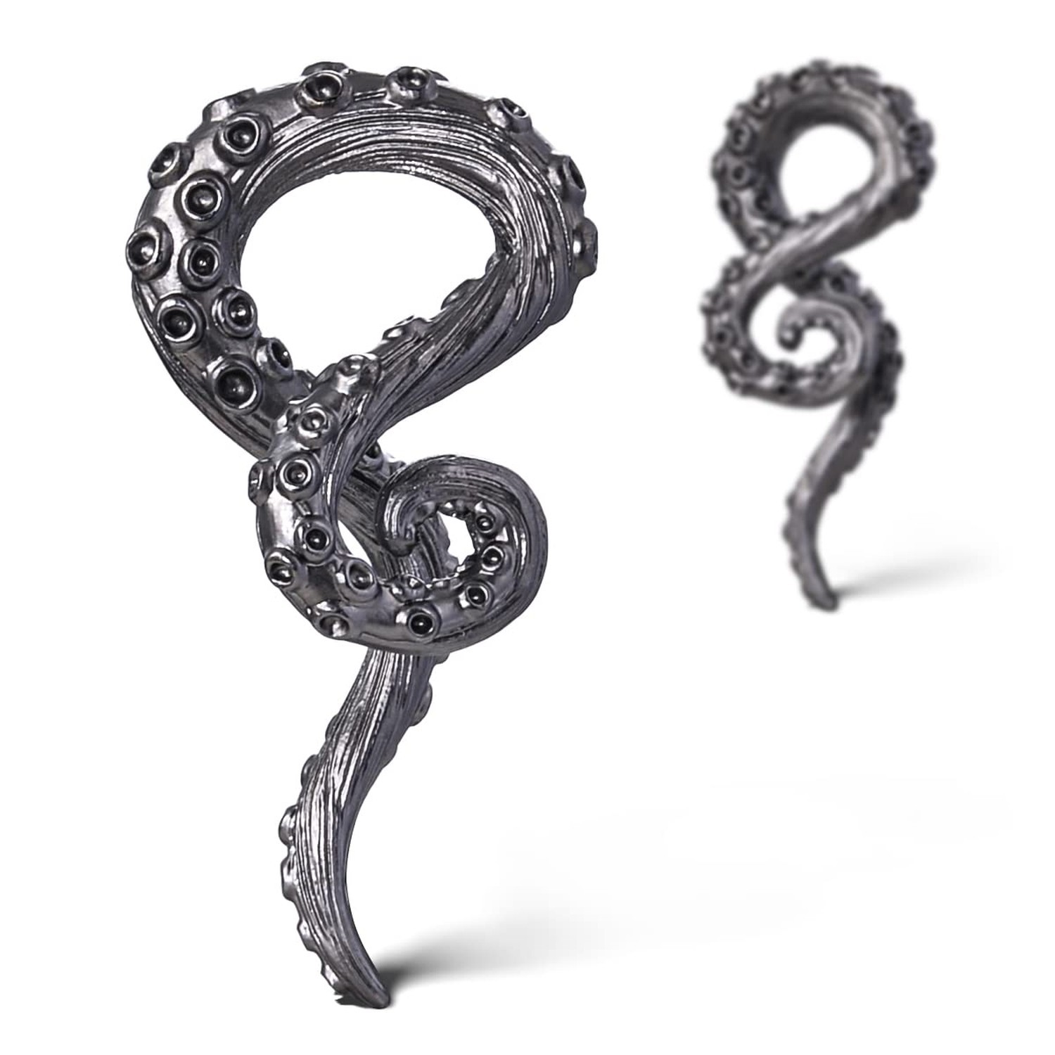 ERKUOO 2PCS Serpentine Rose Dangle Ear Weights for Stretched Ear Hangers Ears... gallery