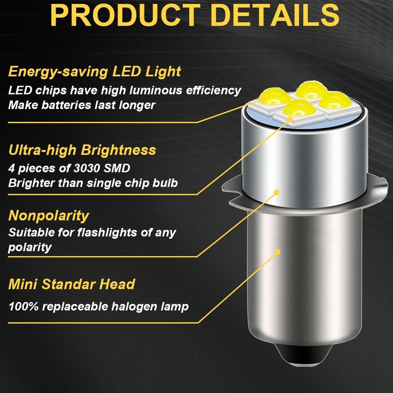 4 18V VOLT Flashlight Replacement LED Bulb For Ryobi P700 P701G P703 P704 FL1800 gallery