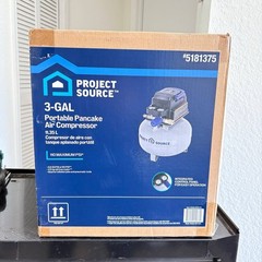 Project Source 3-Gallons Portable 110 PSI Pancake Air Compressor – NEW