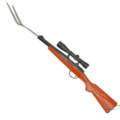 G.E.I. BOLT ACTION BBQ Fork Stainless Steel Grill Tool Novelty Unique Classic Ca