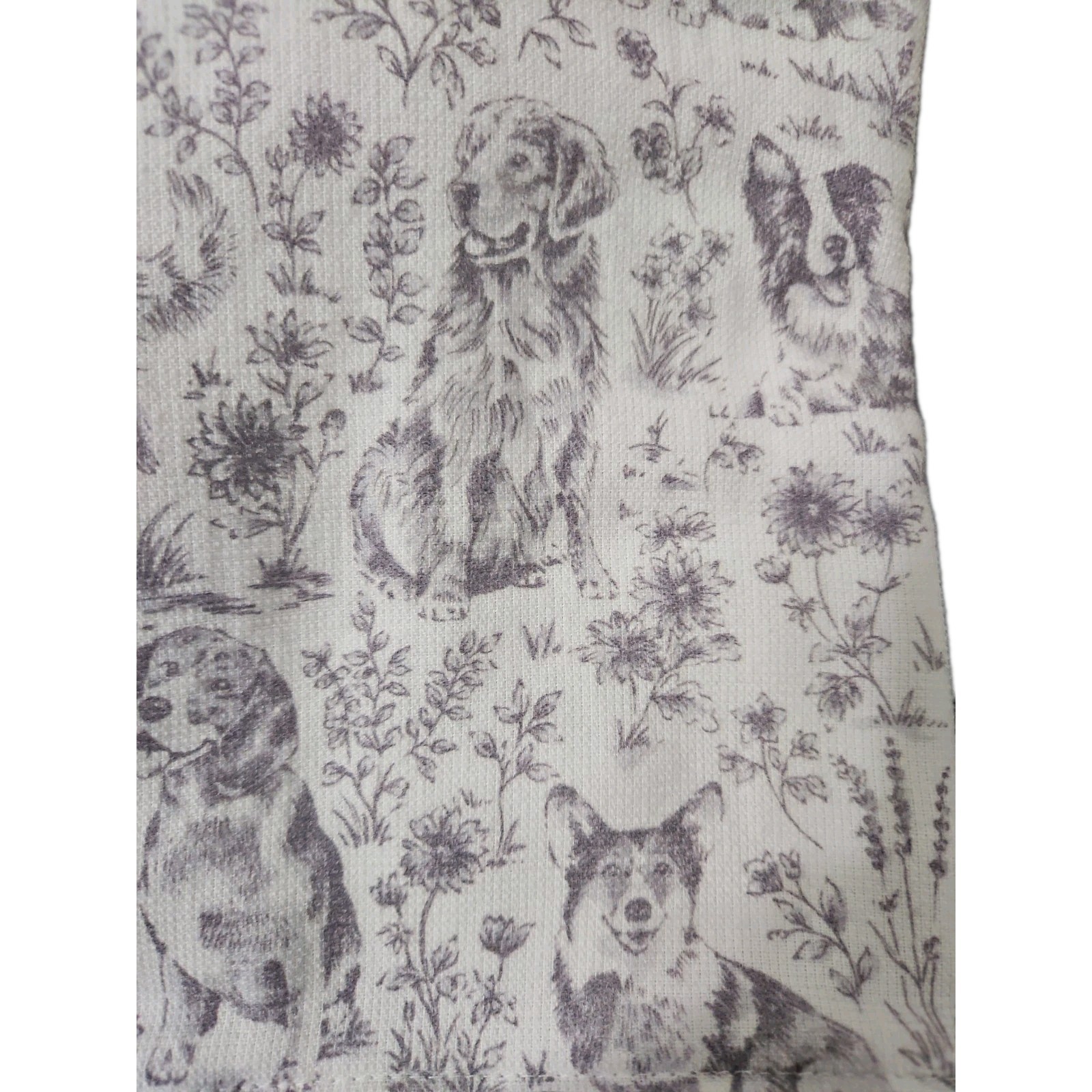 Rachel Ashwell Shabby Chic Farmhouse Kitchen Dish Towels 6 Pack Dogs Purple Gray gallery